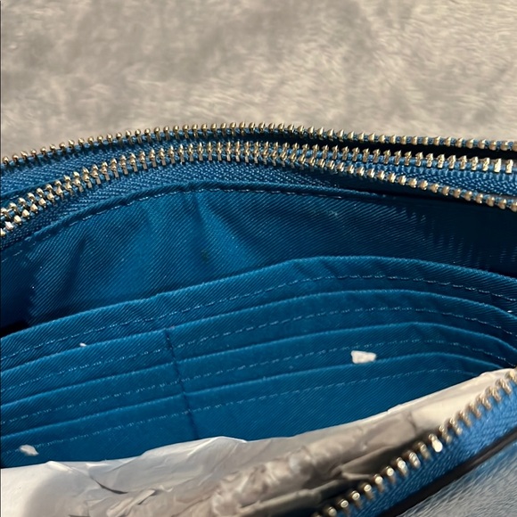 Coach Teal Leather Wristlet - Picture 3 of 6